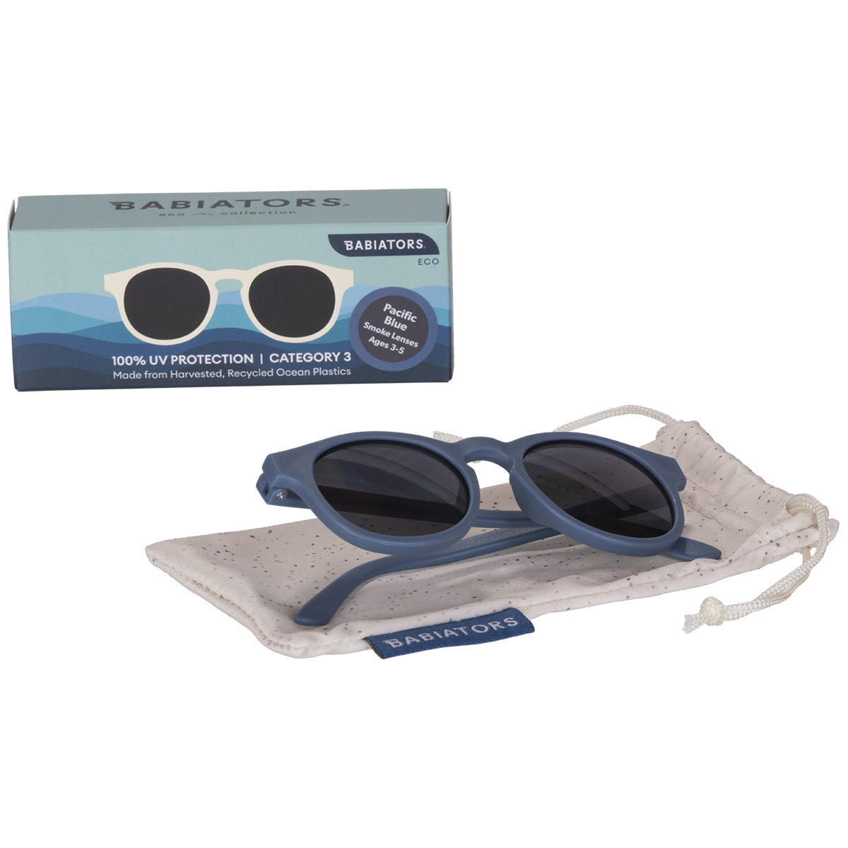 Babiators Eco Keyhole: Pacific Blue | Smoke Lenses | 3-5 años