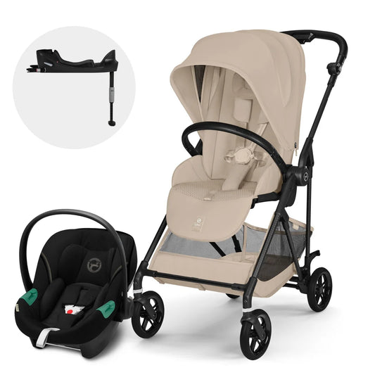 Coche Travel System Melio Carbon + Aton S2 + Base - Cybex