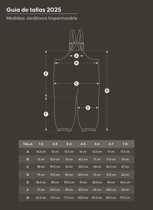 Jardinera Impermeable para niƱos niƱas Amarillo