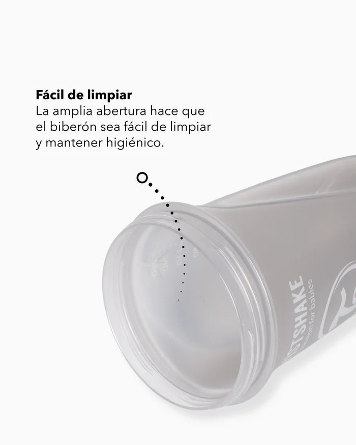 Mamadera Twistshake Double Pro 330ml Gris