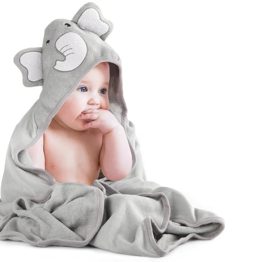 Set de Toalla con Capucha y Toallitas para el baño