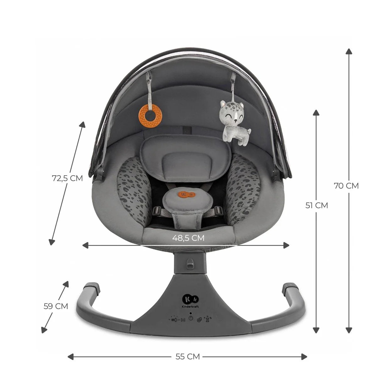 Silla Mecedora/Hamaca eléctrica Lumi 2 Dark Grey