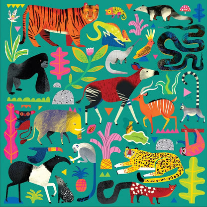 Puzzle 500Pcs Animales De La Selva -Mudpuppy