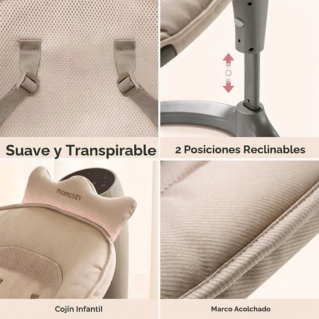 Mecedora Eléctrica 2 en 1 Columpio Convertible Momcozy