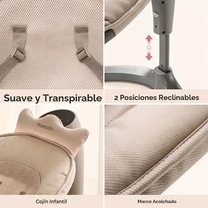 Mecedora Eléctrica 2 en 1 Columpio Convertible Momcozy