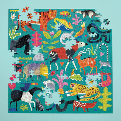 Puzzle 500Pcs Animales De La Selva -Mudpuppy