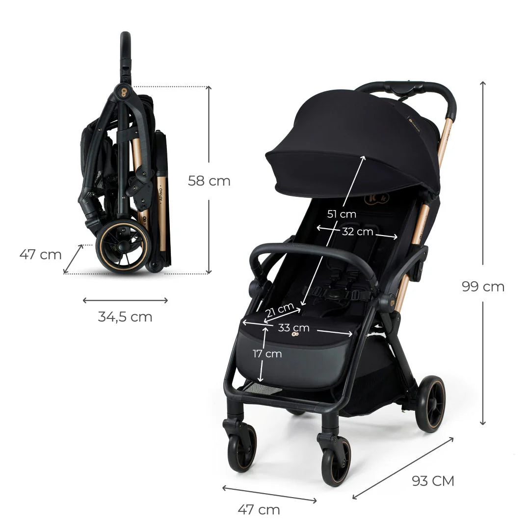 Coche de paseo Apino Raben Black- KinderKraft