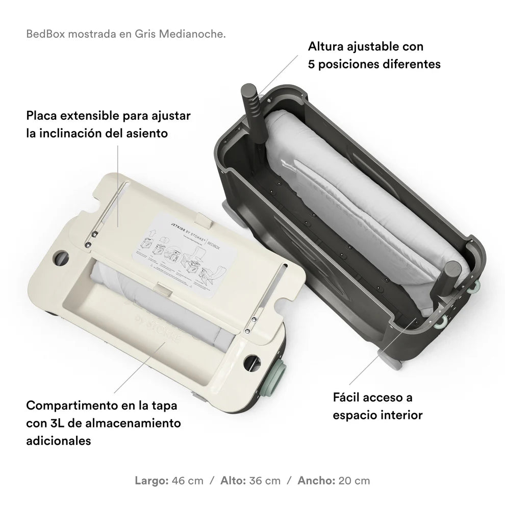 Maleta Stokke® JetKids™ BedBox™ V4 - Moonglow White