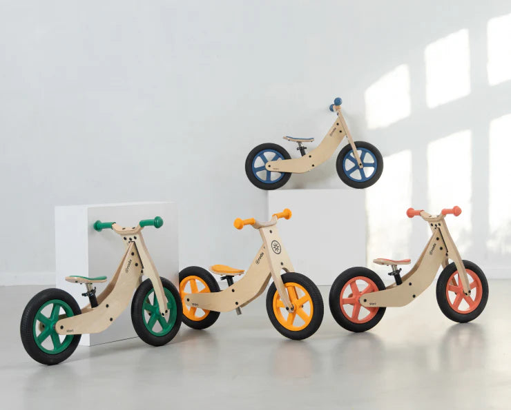 BICICLETA DE MADERA PARA NIÑOS Y NIÑAS RODA START