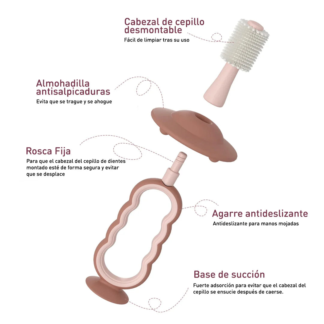 Cepillo Dental de Silicona para Bebé - Momcozy