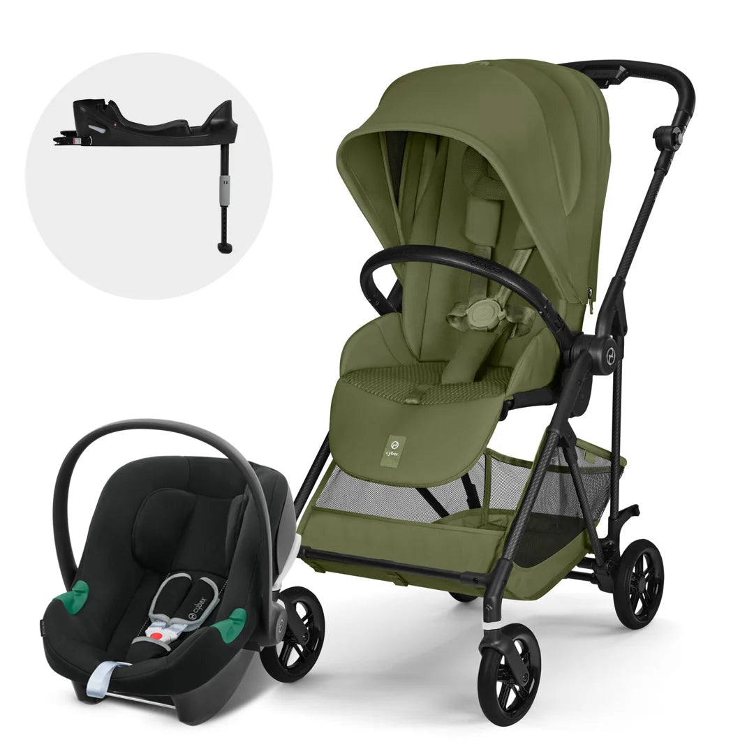 Coche Travel System Melio Carbon + Aton B2 + Base - Cybex