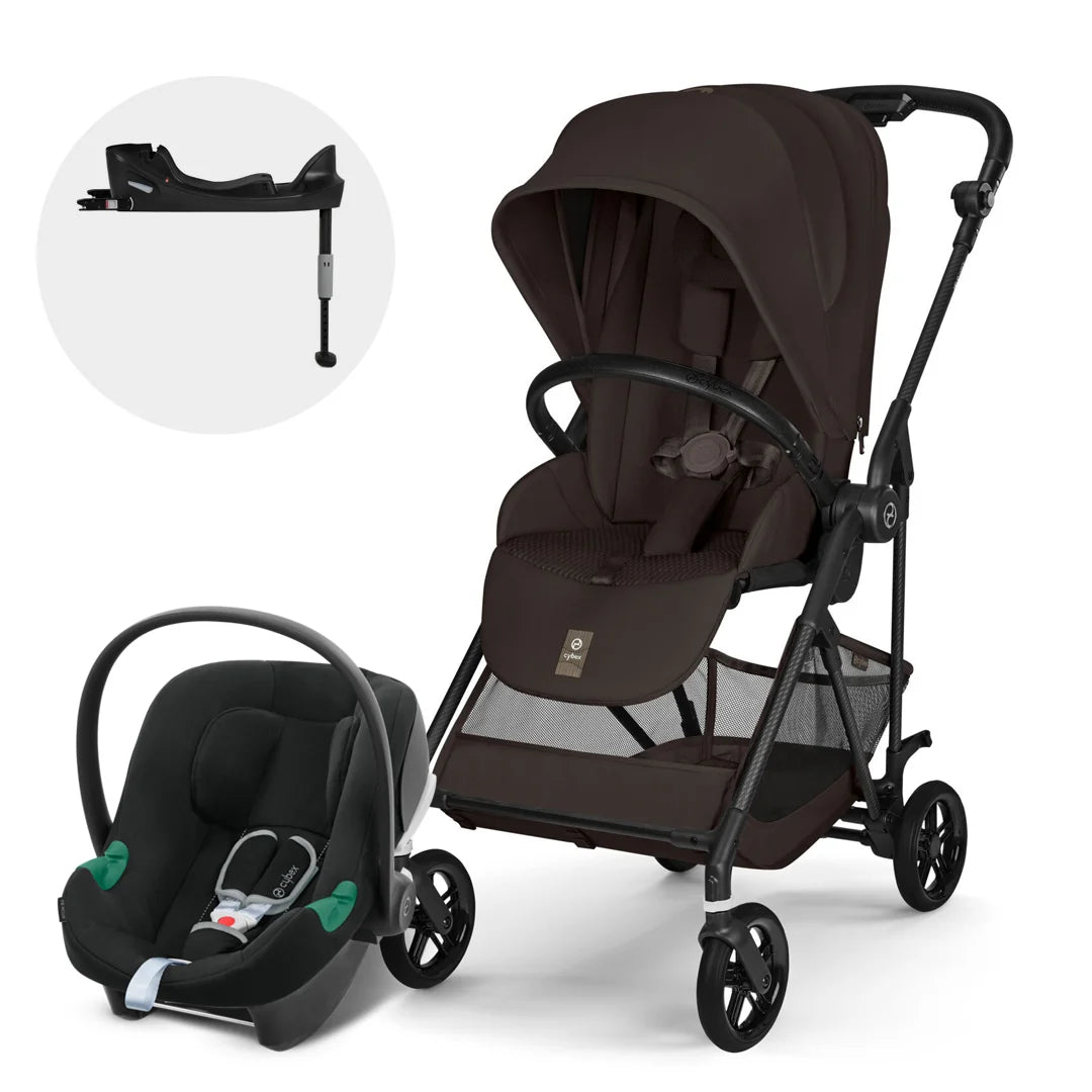 Coche Travel System Melio Carbon + Aton B2 + Base - Cybex