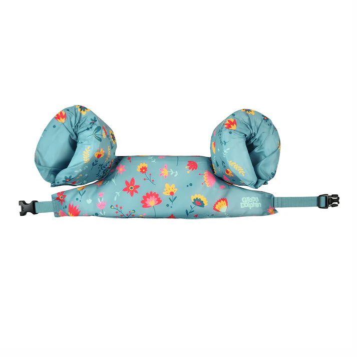 Flotador con Alitas Flores Celeste - Green Dolphin
