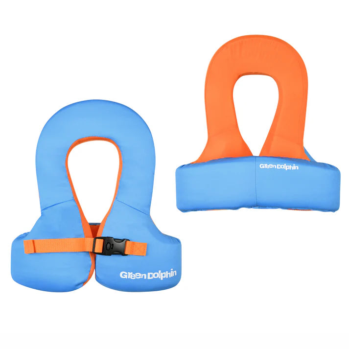 Chaleco Flotador Infantil Green Lock Celeste 19 a 30 kg - Green Dolphin