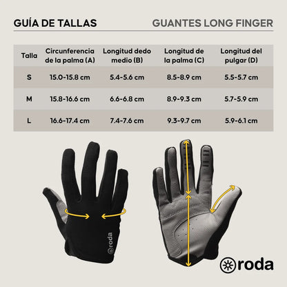 GUANTES DE CICLISMO PARA NIÑOS RODA LONG FINGER