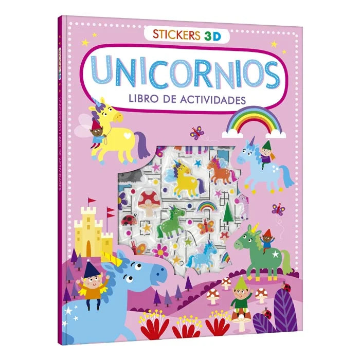 UNICORNIOS LIBRO DE ACTIVIDADES STICKERS 3D