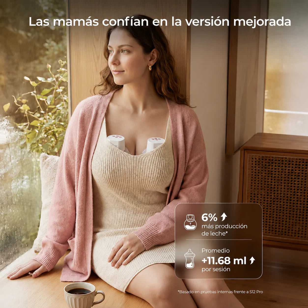 Extractor de leche materna manos libres S12 Pro Doble Momcozy
