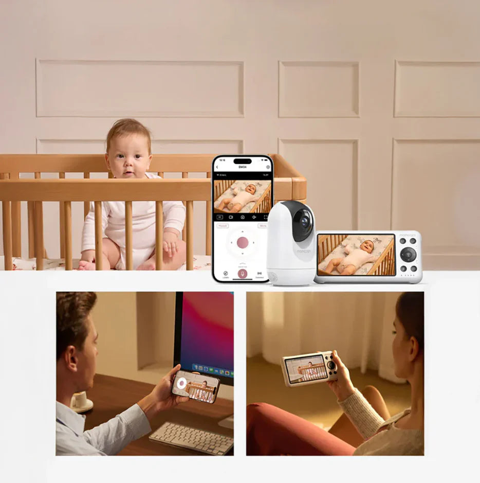 Monitor de Bebe Full HD Wi-Fi 5" MomCozy