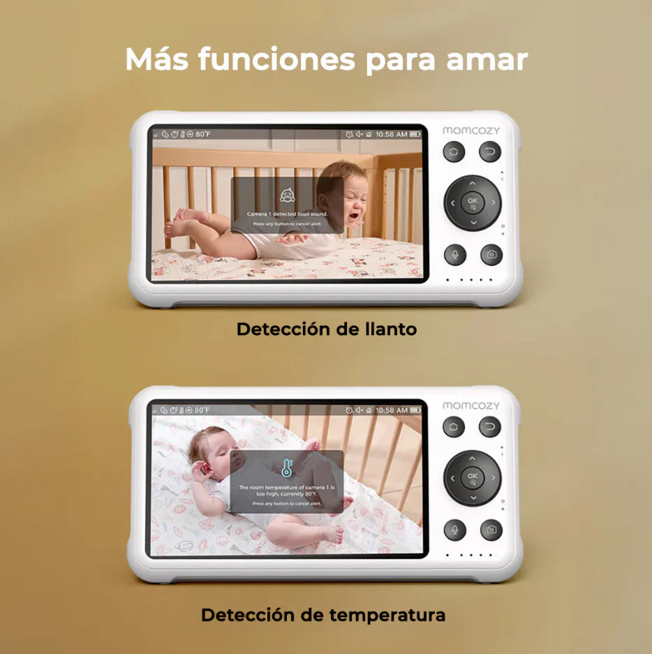 Monitor de Bebe Full HD Wi-Fi 5" MomCozy