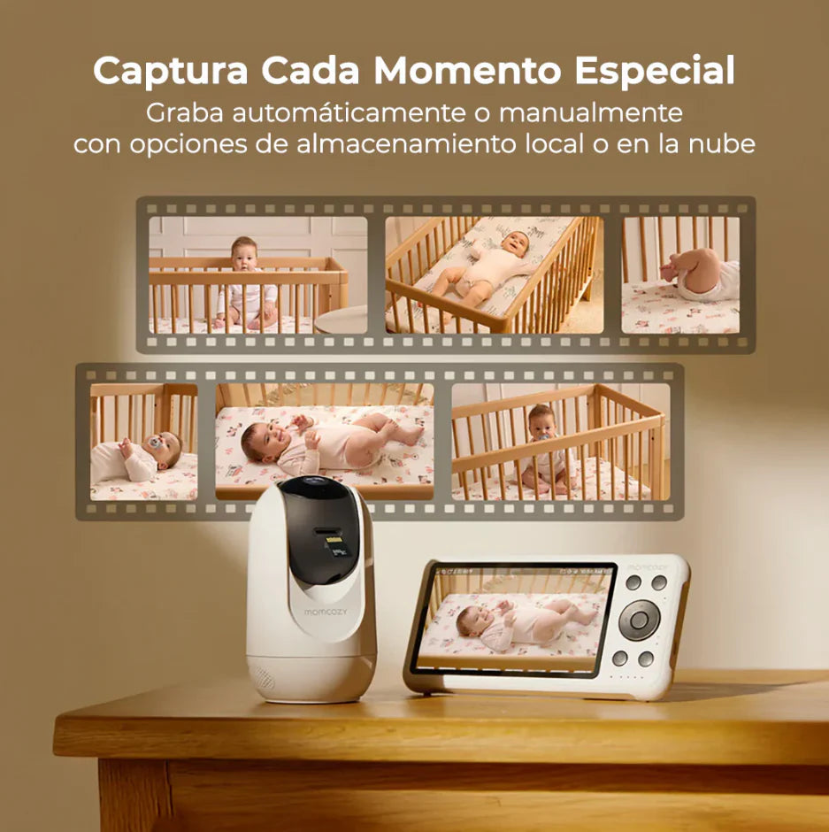 Monitor de Bebe Full HD Wi-Fi 5" MomCozy