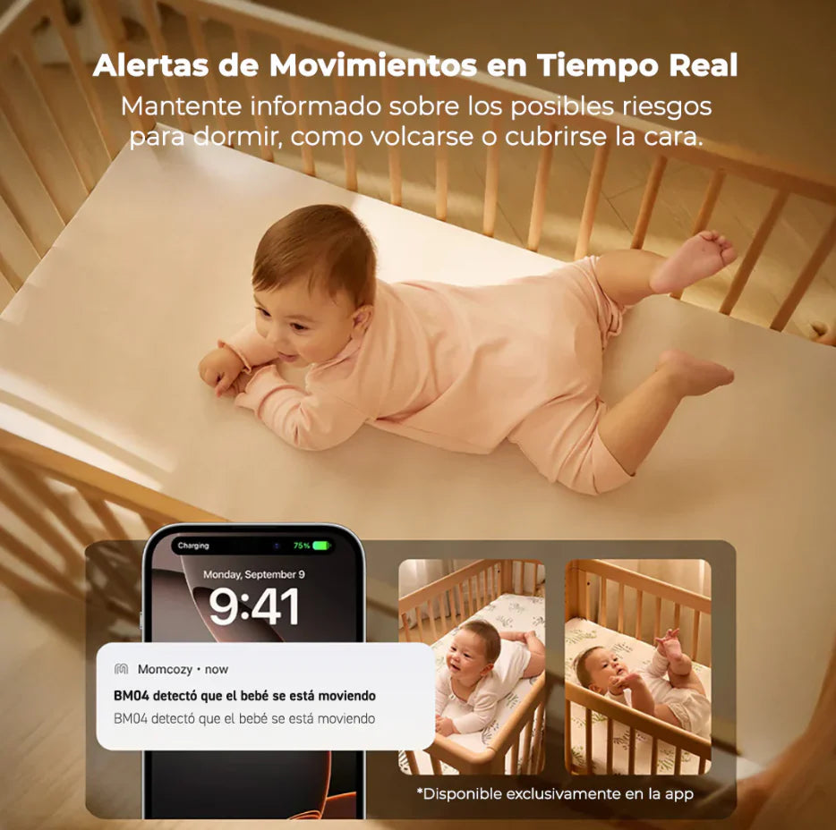 Monitor de Bebe Full HD Wi-Fi 5" MomCozy
