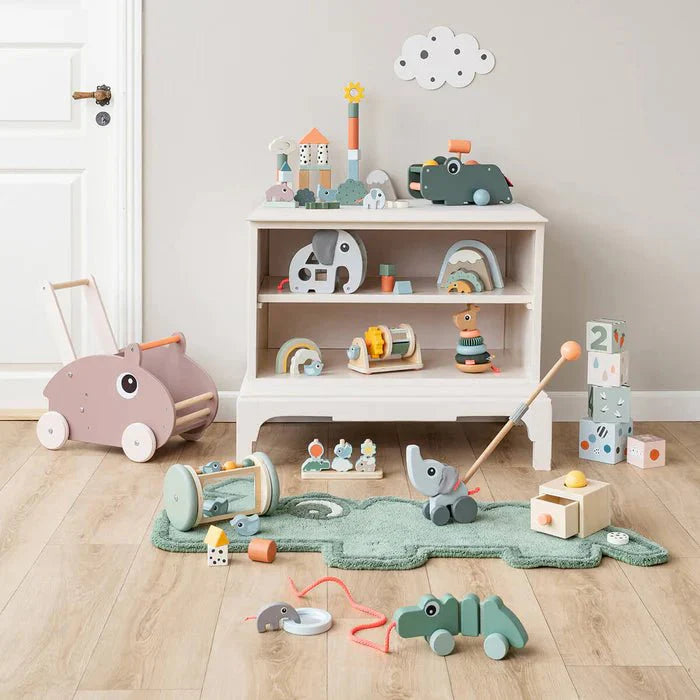 Juguete para empujar Elphee gris