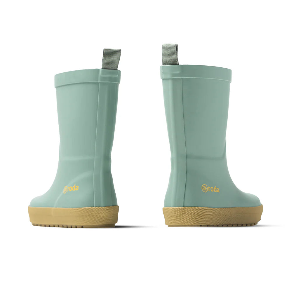 Botas de agua para niños y niñas Roda Verde
