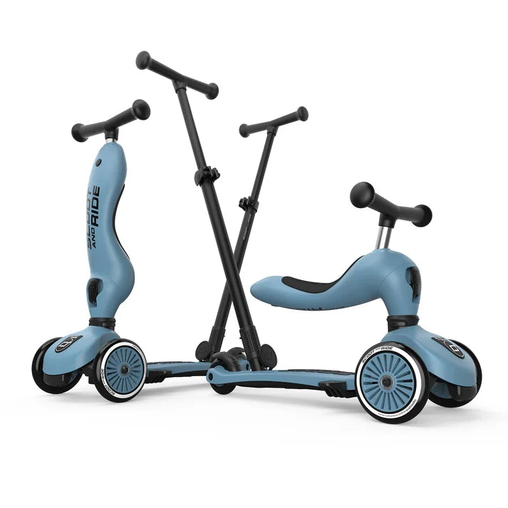 Scooter 2 en 1 Highwaykick 1 Push and Go Steel - Scoot and Ride