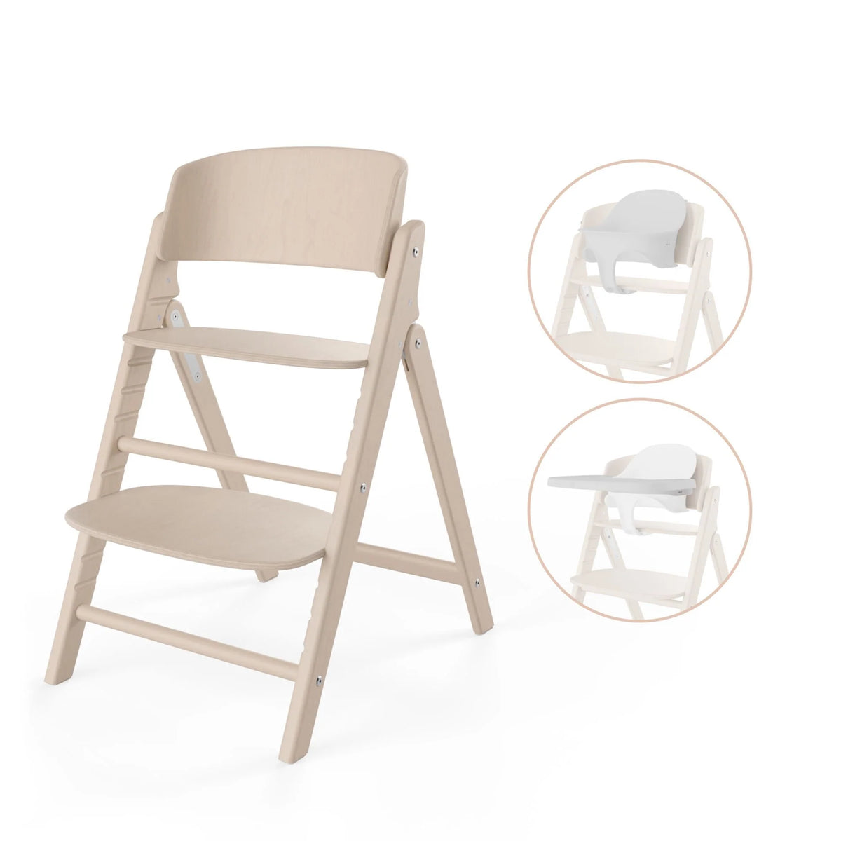 Silla de Comer Evolutiva Click & Fold 3 en 1 All Natural light- Cybex