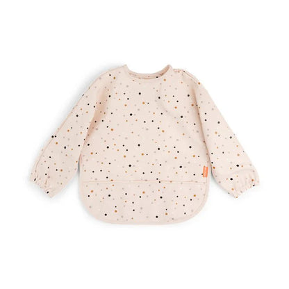 Babero grande con mangas y bolsillo Happy Dots rosa 6-18 meses