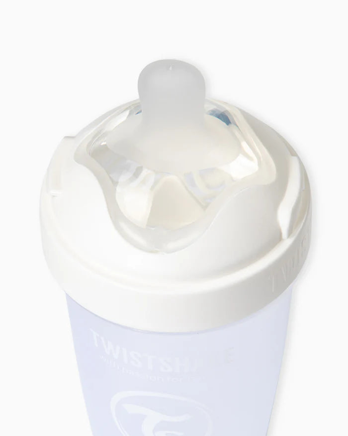 Mamadera Twistshake Double Pro 330ml Blanco