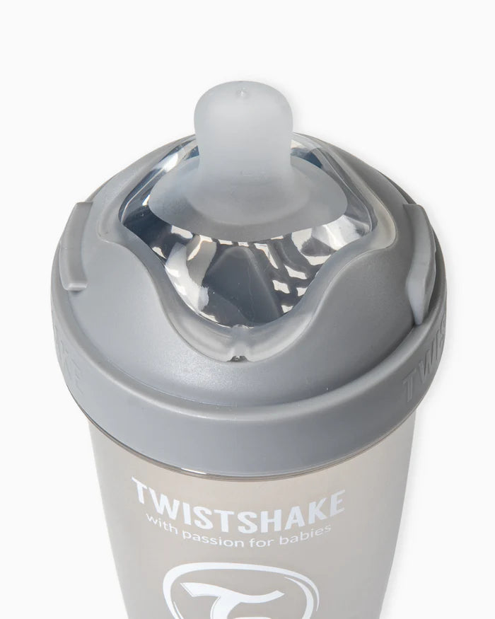 Mamadera Twistshake Double Pro 330ml Gris
