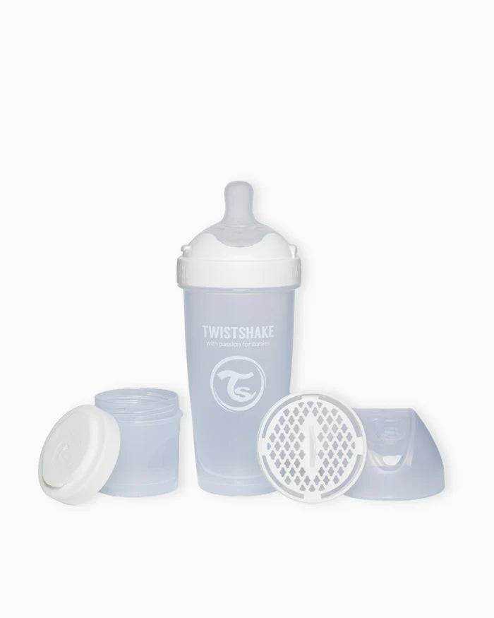 Mamadera Twistshake Double Pro 330ml Blanco