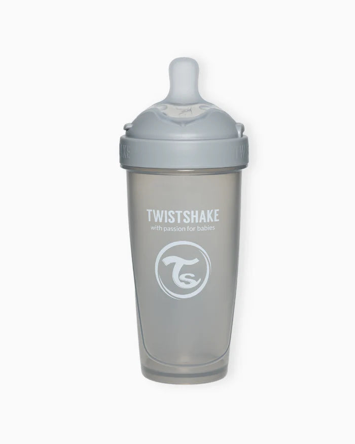 Mamadera Twistshake Double Pro 330ml Gris
