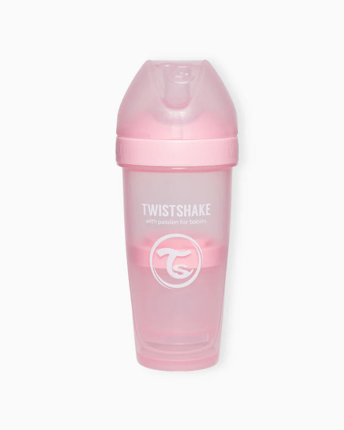 Mamadera Twistshake Double Pro 330ml Rosado