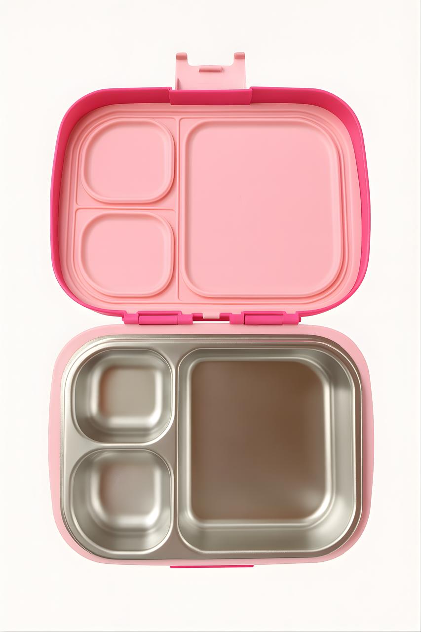 Lonchera Bento Acero Inoxidable Rosado