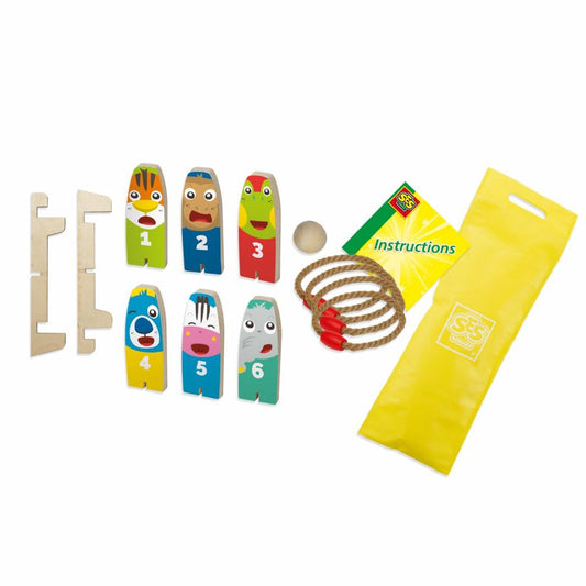 Juego 2 en 1 bowling y lanzamiento de anillos