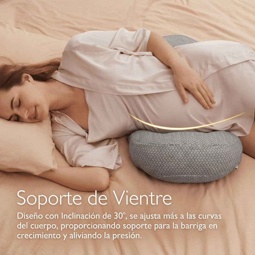 Almohada de embarazo con apoyo lateral Momcozy