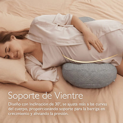 Almohada de embarazo con apoyo lateral Momcozy