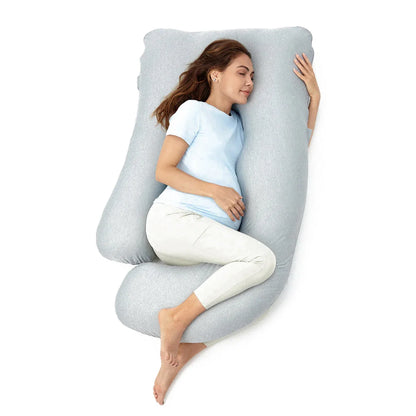 Almohada de embarazo forma de U con tela refrescante - Momcozy