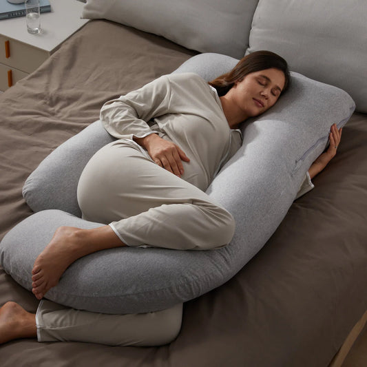 Almohada de embarazo forma de U con tela refrescante - Momcozy