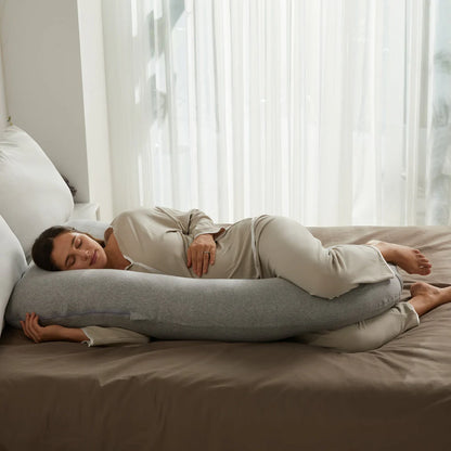 Almohada de embarazo forma de U con tela refrescante - Momcozy