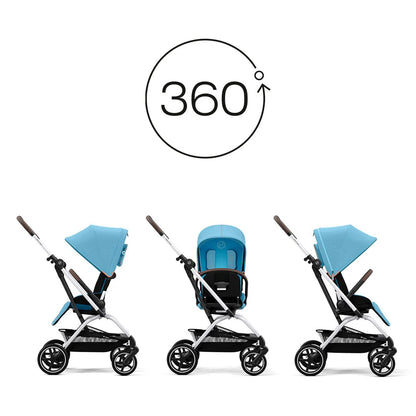Coche de paseo Eezy S Twist Plus 2 Silver Beach Blue Cybex