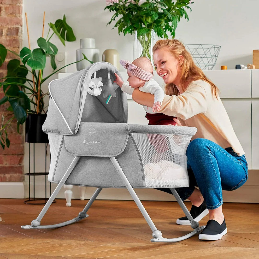 Cuna Moisés Lovi 3 en 1 Gris