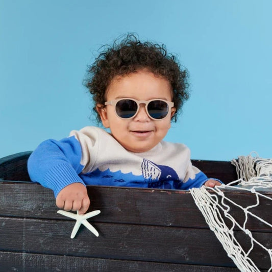 Babiators Eco Keyhole: Soft Sand | Smoke Lenses | 3-5 años