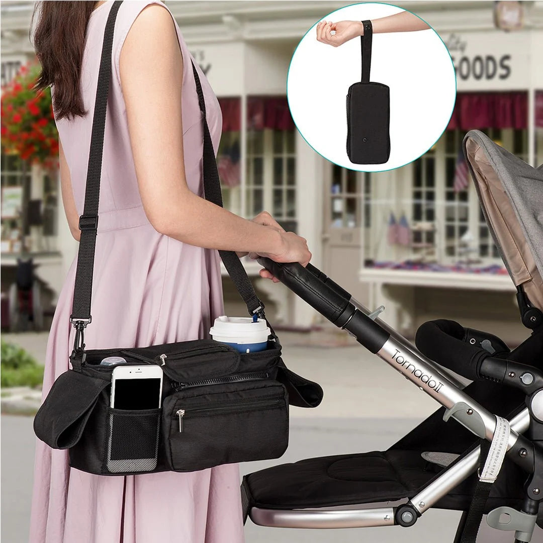 Organizador de coche de paseo con portavasos - Momcozy