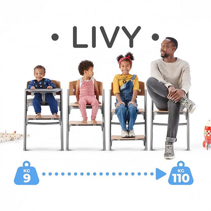 Silla de comer evolutiva Livy Kinderkraft