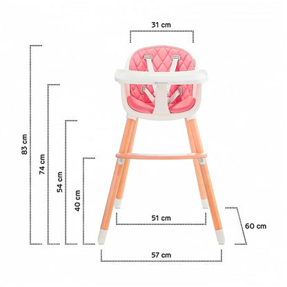 Silla de comer Sienna Pink Kinderkraft