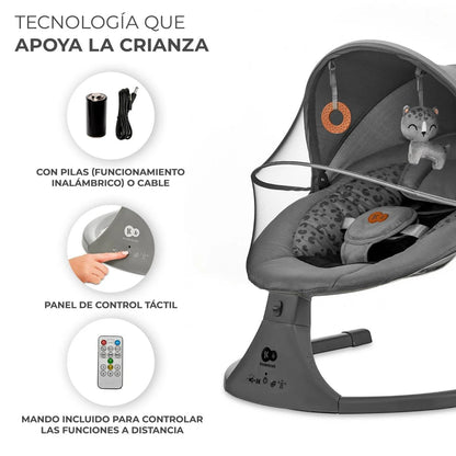 Silla Mecedora/Hamaca eléctrica Lumi 2 Dark Grey