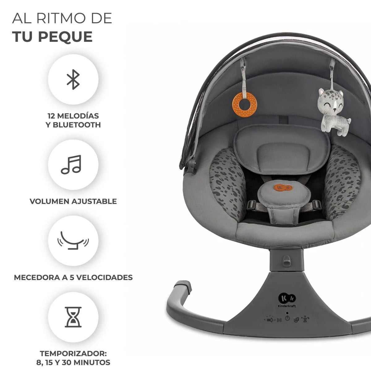 Silla Mecedora/Hamaca eléctrica Lumi 2 Dark Grey